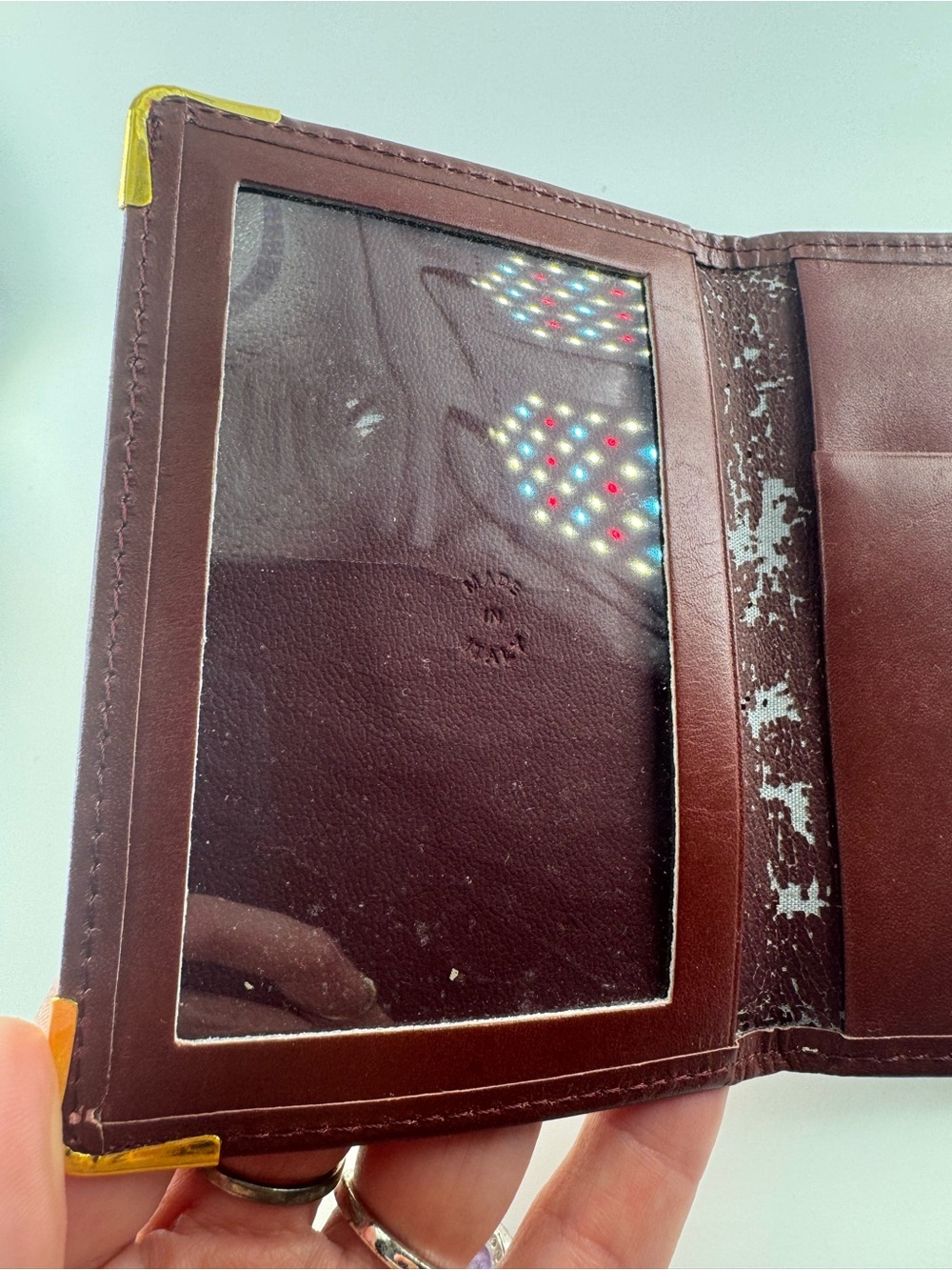 Cartier Leather wallet Must De Cartier Bordeaux Gold Corner Hardware 80s Vintage - Picture 6 of 11